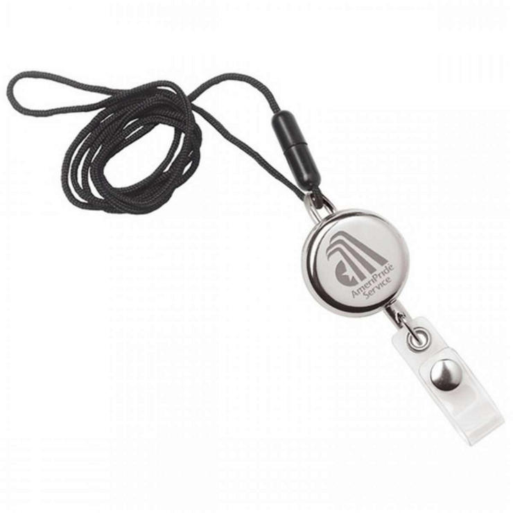 Dual Function Metal Badge Holder - Silver