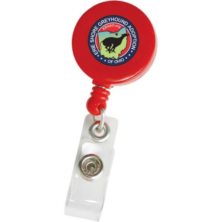 Round Retractable Badge Holder and Badge Reel