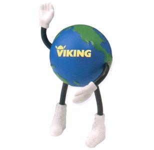 Globe Stick People Stress Ball - Blue