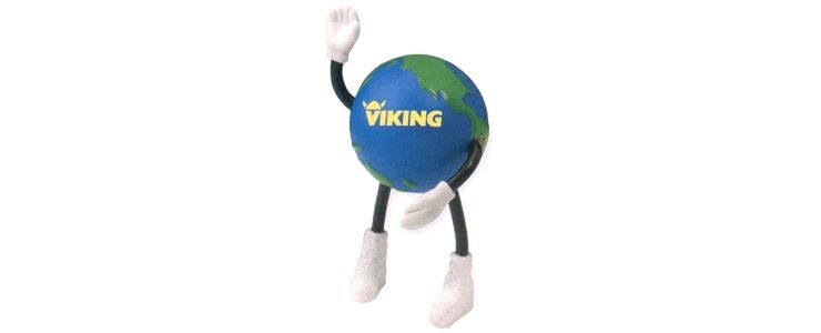 Globe Stick People Stress Ball - Blue