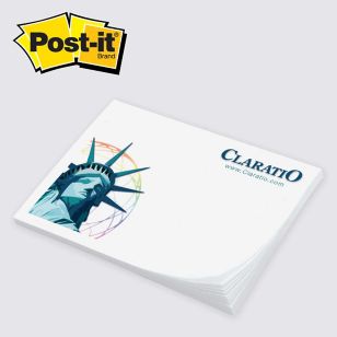 Post-it(R) Printed Notes 4"w x 3"h - 25 sheet - White