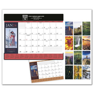 Motivations Desk Pad Calendar - 2024 - Black