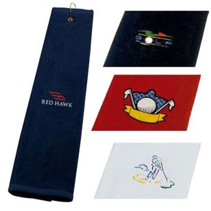 Golf Tri-Fold Towel - Black