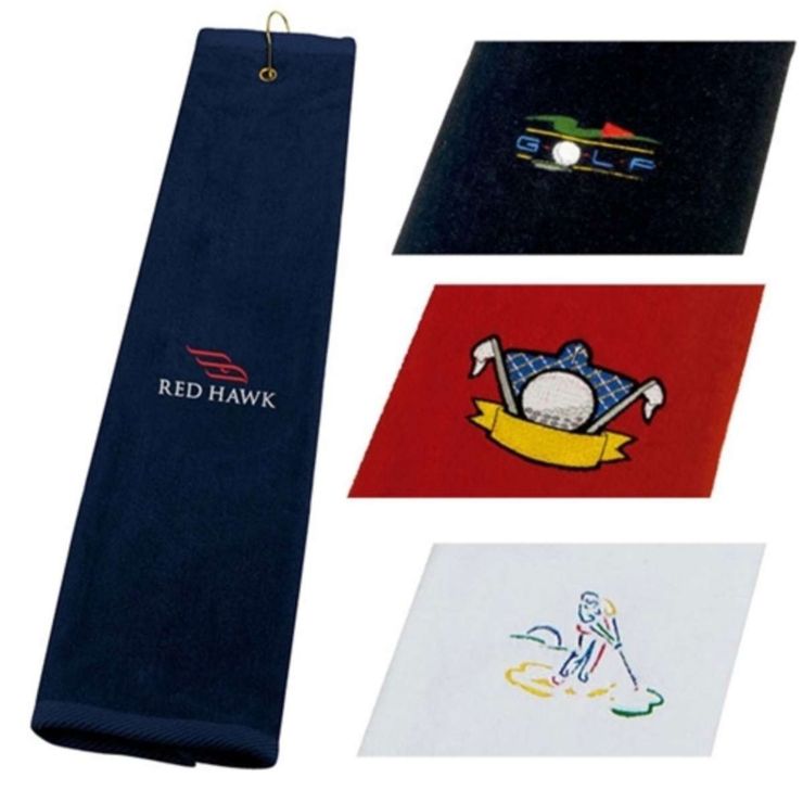 Golf Tri-Fold Towel - Black