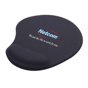 Solid Jersey Gel Mouse Pad/Wrist Rest - Black