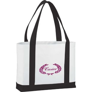 Large Tote Bag - White/Black