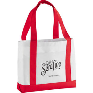Large Tote Bag - White/Red