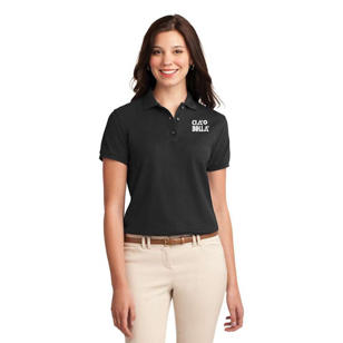 Port Authority Ladies Silk Touch Sport Shirt - Black
