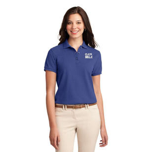 Port Authority Ladies Silk Touch Sport Shirt - Blue, Mediterranean