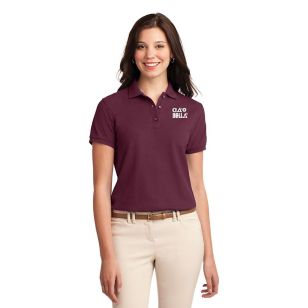 Port Authority Ladies Silk Touch Sport Shirt - Burgundy