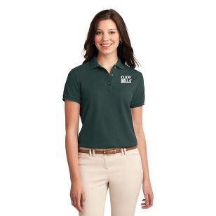 Port Authority Ladies Silk Touch Sport Shirt - Green, Dark