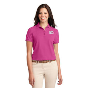 Port Authority Ladies Silk Touch Sport Shirt - Pink, Tropical