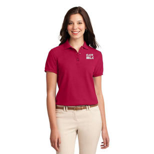 Port Authority Ladies Silk Touch Sport Shirt - Red