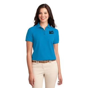 Port Authority Ladies Silk Touch Sport Shirt - Turquoise