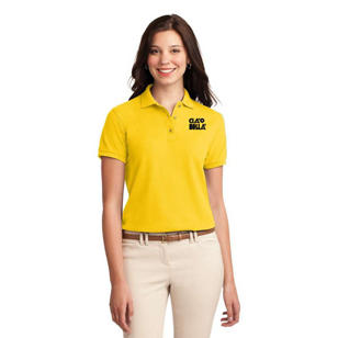 Port Authority Ladies Silk Touch Sport Shirt - Yellow, Sunflower
