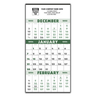 3-Month Planner (12 Sheet) Calendar - 2024 - White