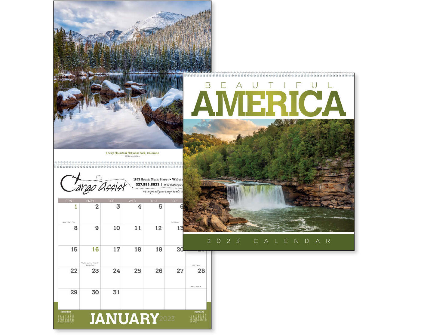2024 Beautiful America Spiral Calendar II - White