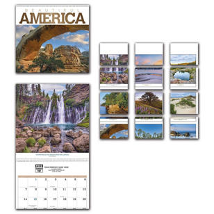 2024 Beautiful America Spiral Calendar II - White