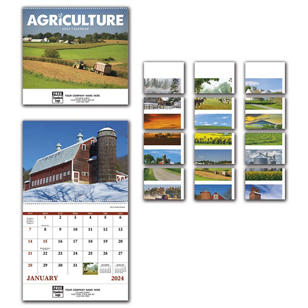 Agriculture Calendar, Spiral - 2024 - White