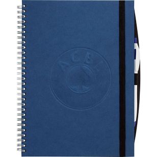 7.75" x 10" Hardcover Large Spiral JournalBook® - Blue