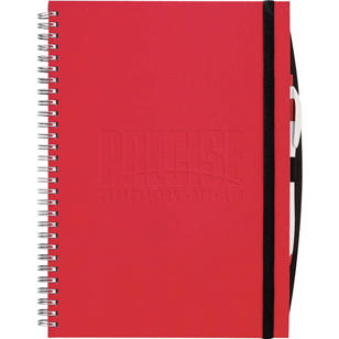 7.75" x 10" Hardcover Large Spiral JournalBook® - Red