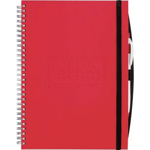 7.75" x 10" Hardcover Large Spiral JournalBook® - Red