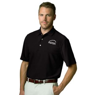 Greg Norman Play Dry Performance Mesh Polo - Black