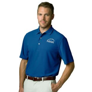 Greg Norman Play Dry Performance Mesh Polo - Blue, Lagoon