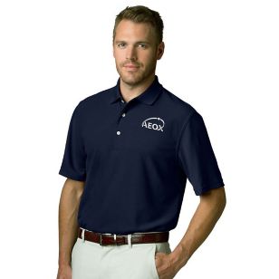 Greg Norman Play Dry Performance Mesh Polo - Blue, Navy