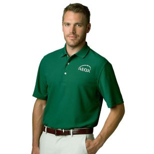 Greg Norman Play Dry Performance Mesh Polo - Green, Cryptonite