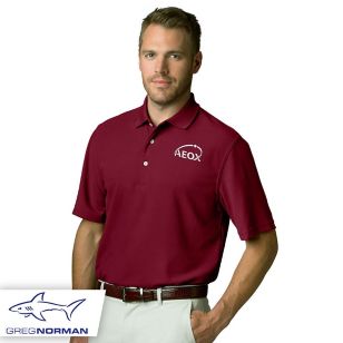 Greg Norman Play Dry Performance Mesh Polo - Maroon