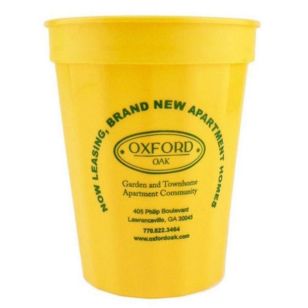 Fluted Stadium Cup - 16 oz. II - Yellow (PMS-Yellow C)