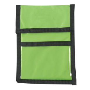 Nylon Neck Wallet Badge Holder - Green, Lime