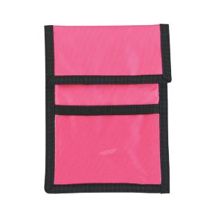 Nylon Neck Wallet Badge Holder - Pink