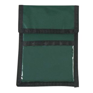 Nylon Neck Wallet Badge Holder - Green, Forest (similar to PMS 349)