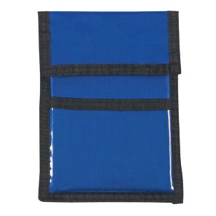 Nylon Neck Wallet Badge Holder - Blue, Royal
