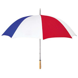 60" Arc Golf Umbrella - Red/White/Blue