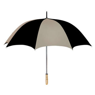 60" Arc Golf Umbrella - Khaki/Black