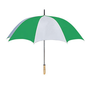 60" Arc Golf Umbrella - White/Green
