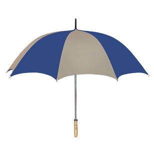 60" Arc Golf Umbrella - Khaki/Blue, Navy