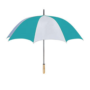60" Arc Golf Umbrella - White/Teal