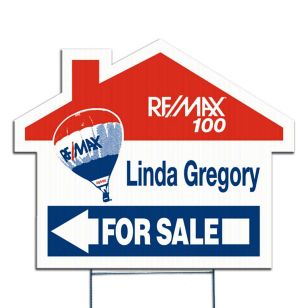 House Yard Sign 23-1/2" x 19" - White