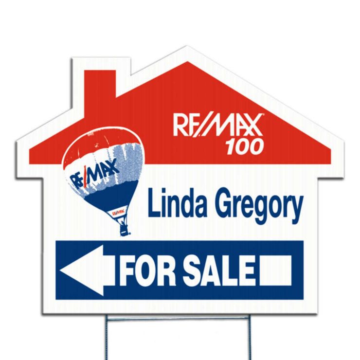 House Yard Sign 23-1/2" x 19" - White