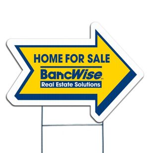 Arrow Yard Sign 24"x17-1/2" - White