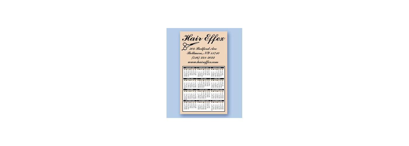 Rectangle Calendar and Schedule Magnet - 4" x 7", 20 Mil - White