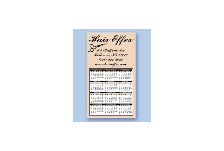 4" x 7" Rectangle Calendar and Schedule Magnet - White