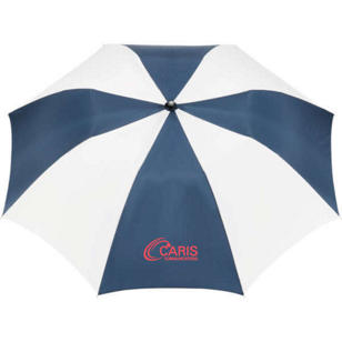 42" Auto Open Folding Umbrella - Blue, Navy/White