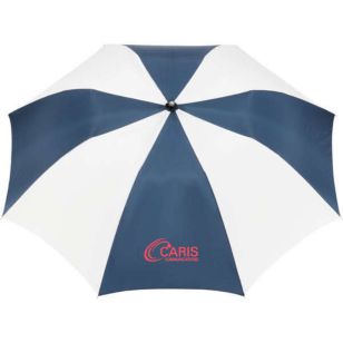 42" Auto Open Folding Umbrella - Blue, Navy/White