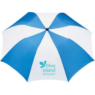 42" Auto Open Folding Umbrella - Blue, Royal/White