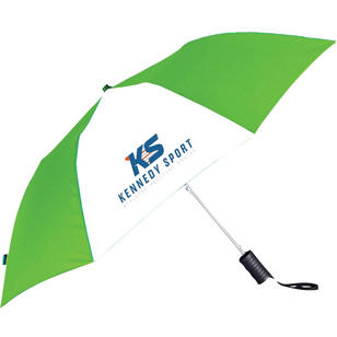 42" Auto Open Folding Umbrella - Green, Lime/White